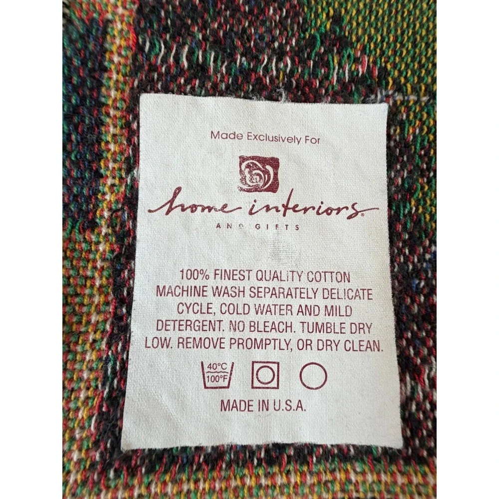 VTG Home Interiors Lighthouse Cotton Woven Throw Blanket Multicolor Nautical